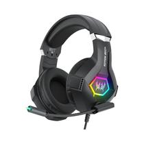 Fone De Ouvido Gamer RGB Com Fio, Microfone Com Cancelamento De Ruído Para PC, PS4, PS5, Xbox,