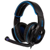 Fone De Ouvido Gamer Sades Hammer Surround 7.1 Com Fio Preto Azul