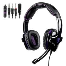 Fone de Ouvido Gamer Sades Letton L8 com Fio - Ajustável, Microfone Oculto e Conector 3,5mm