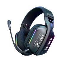 Fone De Ouvido Gamer Sem Fio Preto 2.4G Com Fio Bluetooth 3 Modos Microfone HD Almofadas Macias Som Fone De Ouvido Gamer Sem Fio Preto 2.4G Com Fio Bluetooth 3 Modos Microfone HD Almofadas Macias Som