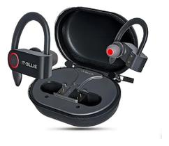 Fone De Ouvido Gancho Tws Bluetooth Esporte Corrida Ciclismo Cor Preto Cor Da Luz Azul Fone De Ouvido Gancho Tws Bluetooth Esporte Corrida Ciclismo Cor Preto Cor Da Luz Azul
