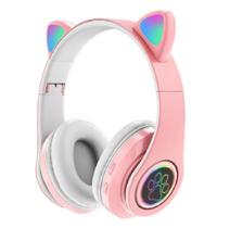 Fone De Ouvido Gatinho Bluetooth 5.0 Led Sem Fio - Cat Ear