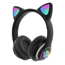 Fone De Ouvido Gatinho Bluetooth Infantil Led Menino Menina - Cat Ear