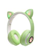 Fone De Ouvido Gatinho Bluetooth Infantil Led Menino Menina