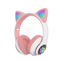Fone De Ouvido Gatinho Bluetooth Infantil Led Menino Menina