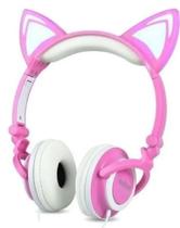 Fone De Ouvido Headphone Gatinho C Led Orelha De Gato - Isa Artigos