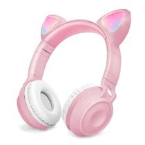 Fone De Ouvido Headphone Gato Gatinho Luzes Led Microfone