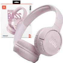 Fone de Ouvido Headphone On-Ear Sem Fio Bluetooth Tune 510BT Rosa Extra Bass Original - Harman