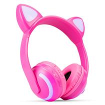 Fone De Ouvido Headphone Orelha De Gato Bluetooth P2 Led