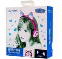 Fone De Ouvido Headphone Orelhas De Gato Cosplay Led Nf Anúncio com variação - EXBOM/HMASTOM