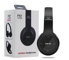 Fone De Ouvido Headphone P47 Wireless Bluetooth Dobrável