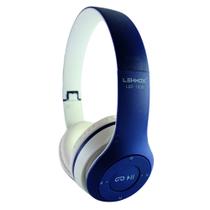 Fone de Ouvido Headset Bluetooth Wireless TWS Sem Fio Azul Com Branco