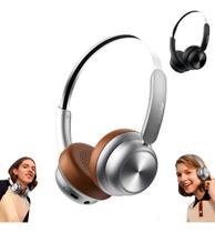 Fone De Ouvido Headset Bluetooth5.4 Sem Fio Com Microfone Cor Cinza