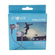 Fone de ouvido headset caminha dia a dia intra auricular c/ microfone INOVA - fon-2177d