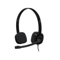 Fone de Ouvido Headset com Microfone com Plug P3 Preto H151 Logitech - 981-000587 - 981-000587