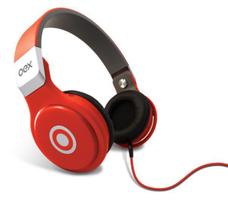 Fone de ouvido headset com microfone oex groove vermelho