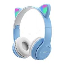 Fone De Ouvido Headset Gamer Azul Led Gatinho Pc Cel Fone De Ouvido Headset Gamer Azul Led Gatinho Pc Cel