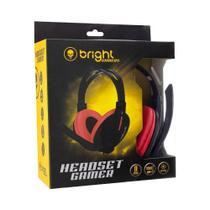 Fone de ouvido headset gamer bright vermelho