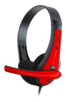 Fone de Ouvido Headset Gamer C3tech P2 Preto e Vermelho