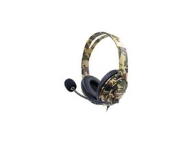 Fone de Ouvido Headset Gamer com Microfone Auxiliar Camuflado