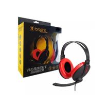 Fone De Ouvido Headset Gamer Com Microfone P2 Haste Regulável Controle de Volume Bright