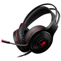 Fone de ouvido headset gamer eg301r/temis vermelho com fio evolut .