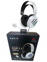 Fone De Ouvido Headset Gamer Havit H2038u Color Branco