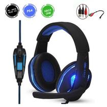 Fone de Ouvido Headset Gamer KNUP KP-396 + Adaptador para PS4 XBOX PC Celular Notebook