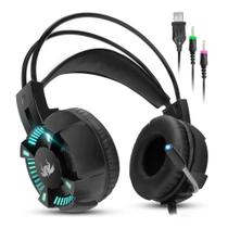 Fone De Ouvido Headset Gamer KP 464 7.1 Led Com Microfone P2 Usb - Knup