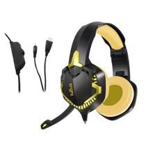 Fone De Ouvido Headset Gamer Ouro Microfone Pc Bright Fone De Ouvido Headset Gamer Ouro Microfone Pc Bright