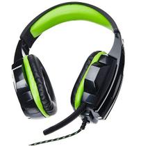 Fone de ouvido headset gamer p2/cabo nylon verde ph123