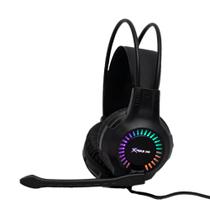 Fone de Ouvido Headset Gamer Xtrike Me Backlit 2x3.5mm + USB pc Black RGB GH-709