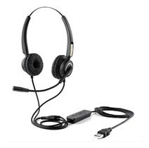 Fone De Ouvido Headset HP DHE8000 USB Profissional Call Center Home Office Microfone Flexivel Leve
