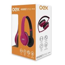 Fone de Ouvido Headset HP103 Style Rosa com Microfone - OEX