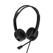 Fone de ouvido Headset HT106 Lecoo, Microfone, Drivers, 40mm, Estéreo, USB 2.0, Cabo 150cm, Preto