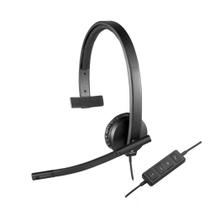 Fone de Ouvido Headset Logitech H570E Mono / Com Fio - Preto (981-000570)