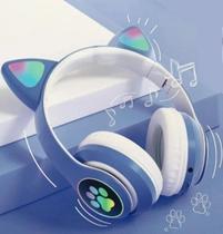 Fone De Ouvido Headset Orelhas De Gatinho Com Patinhas Bluetooth 5.0
