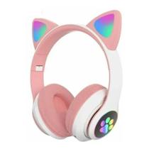 Fone De Ouvido Headset Orelhas De Gatinho Com Patinhas Bluetooth 5.0