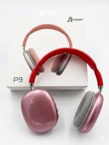 Fone de Ouvido Headset P9 Air Sem Fio Wireless Bluetooh Vermelho