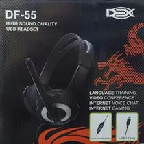 Fone De Ouvido Headset Stereo Dex USB 2.0- DF-55