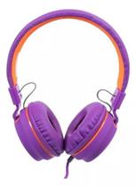 Fone de Ouvido Headset Teen Fluor Roxo Dobravel Com Microfone OEX