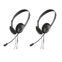 Fone De Ouvido Headset Usb Microfone Preto Gotech Kit Com 2
