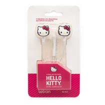 Fone de Ouvido Hello Kitty Intra Auricular com Fio e Microfone - LETRON