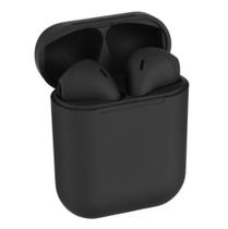 Fone de Ouvido i12 Recarregável Bluetooth Touch + Case Preto Fone de Ouvido i12 Recarregável Bluetooth Touch + Case Preto