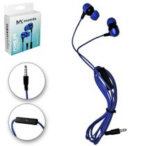 Fone de ouvido in ear com microfone extra bass maxmidia 1,2m