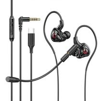 Fone De Ouvido Inear Gamer Vaorlo Com Fio Baixa Latência Profissional com Microfone Intraauricular Surround 360 Hifi