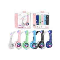 Fone De Ouvido Infantil B-19 Orelha/patas Com Led D Gatinho