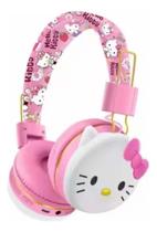 Fone de Ouvido Infantil Bluetooth Hello Kitty Cor: Rosa