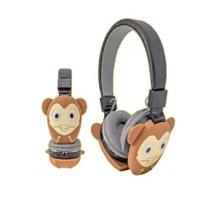Fone de ouvido infantil crianca bluetooth fm sd macaco lc-866