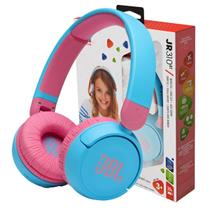 Fone de Ouvido Infantil On-Ear Bluetooth sem Fio JR310 Azul com Rosa - Original - Harman